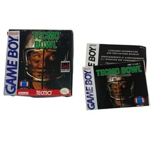 Tecmo Bowl 1991 Nintendo Game Boy CIB Manual, Box  & Poster ONLY